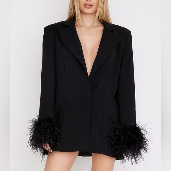 House of CB Jackets & Blazers - House of CB Esme Black Oversized Blazer - Size S